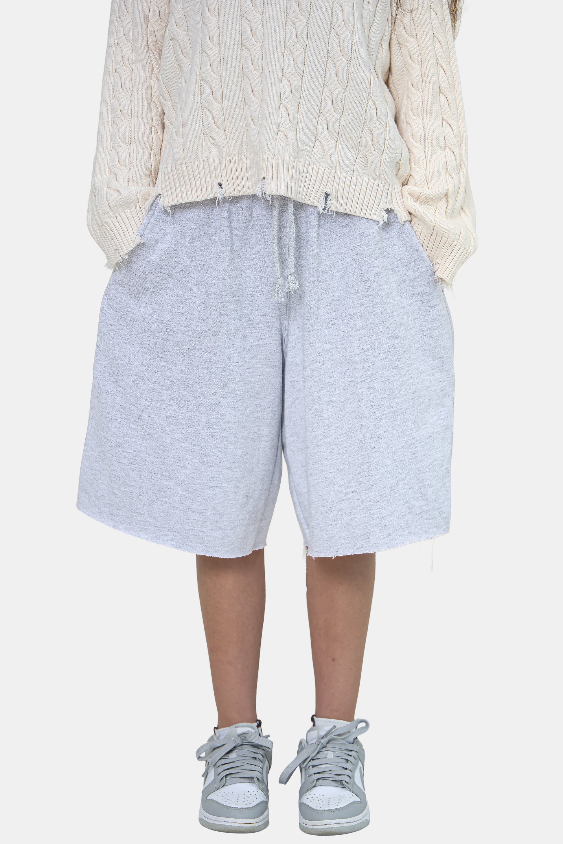 ASTRONOMICAL GRAY MELANGE SHORTS