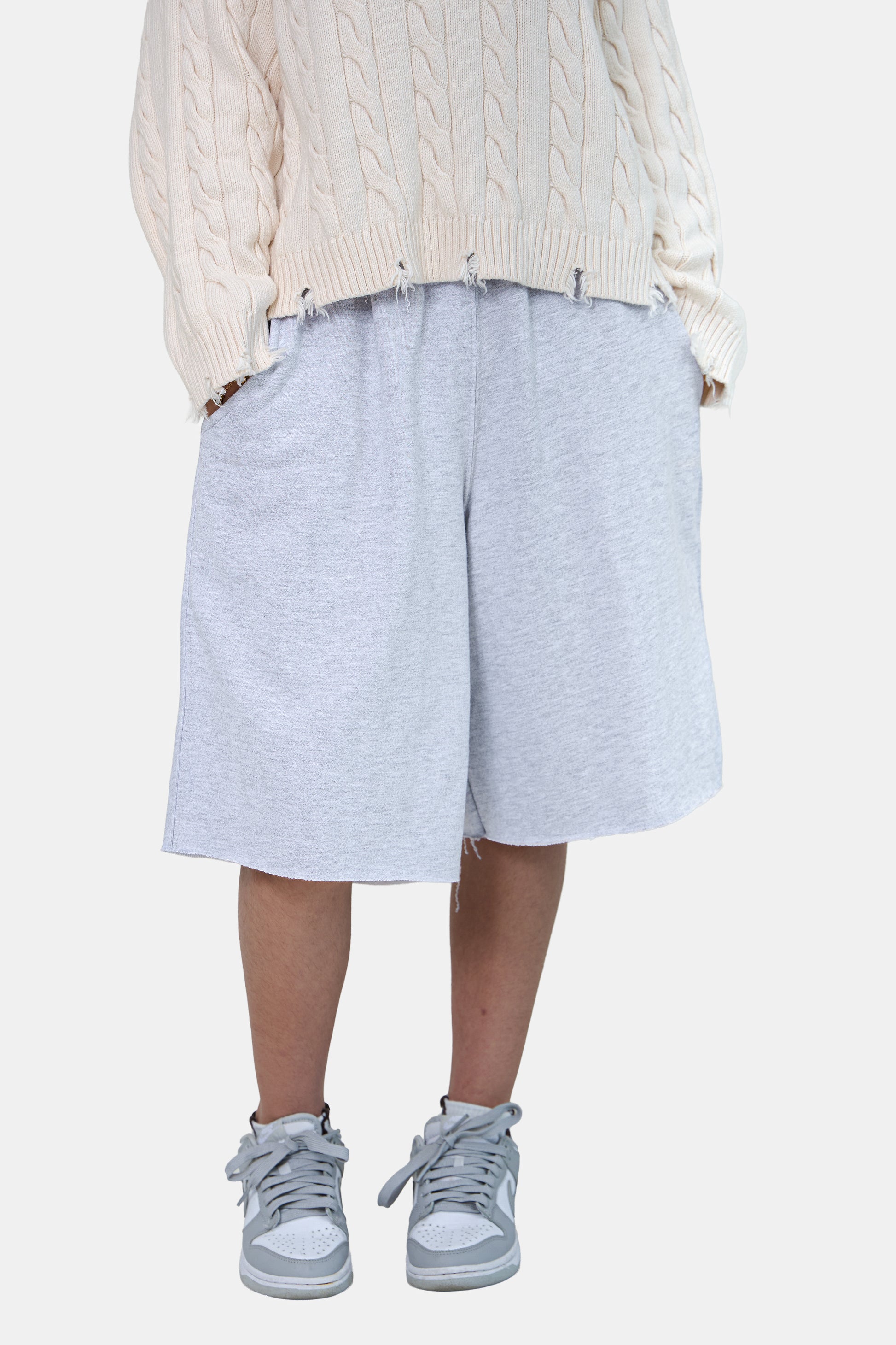 ASTRONOMICAL GRAY MELANGE SHORTS