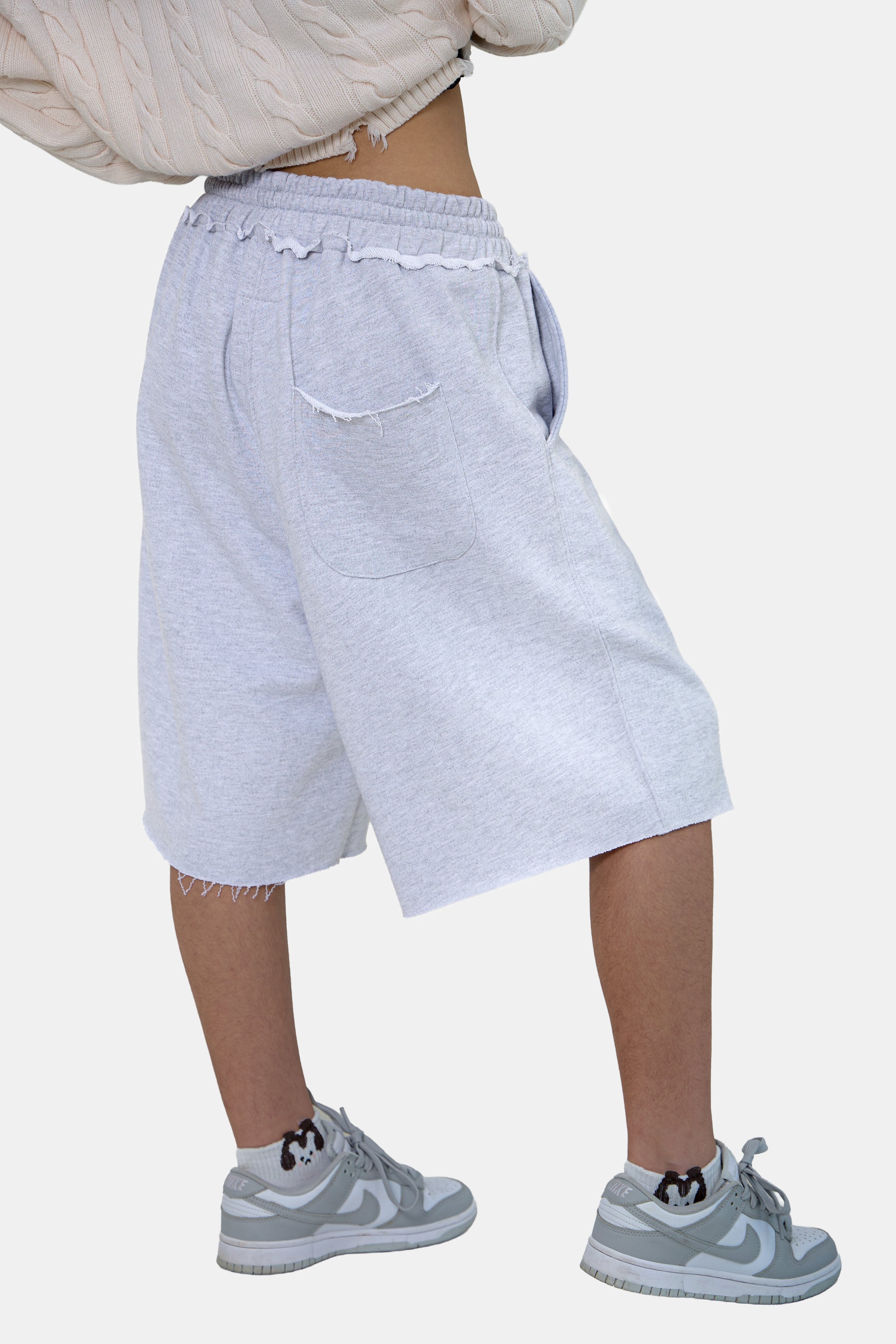 ASTRONOMICAL GRAY MELANGE SHORTS